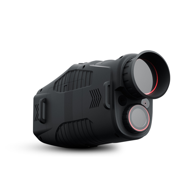 Showcasing the best monocular for hunting, this image highlights a sleek, black monocular with red accents, designed for superior clarity and durability in outdoor pursuits.