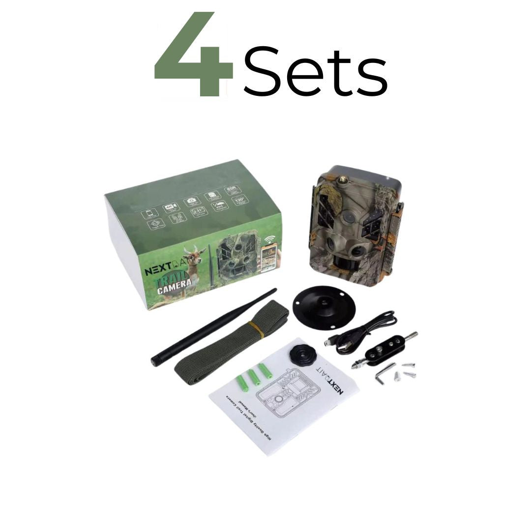 Optimize your hunting surveillance with the best trail camera for hunting, available in 4 sets for extensive coverage.