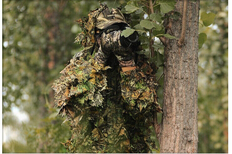 3D Leaf Ghillie Suit for Camouflage and Concealment