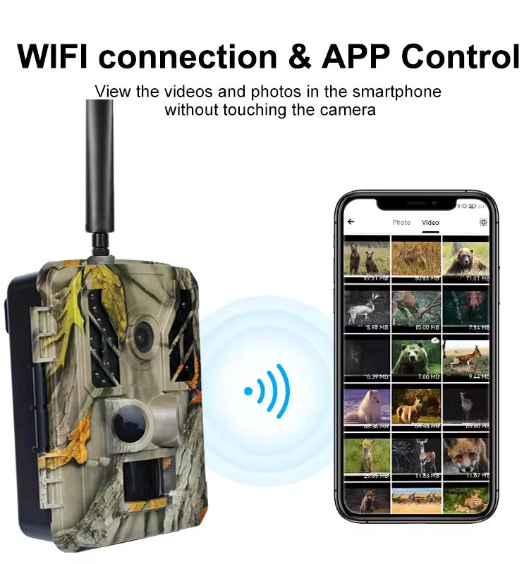 Monitor wildlife remotely with the advanced gps tracking camera, seamlessly connected to your smartphone for real-time viewing.