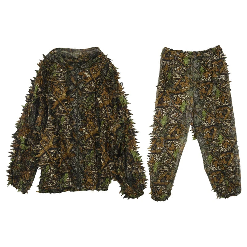 3D Leaf Ghillie Suit for Camouflage and Concealment