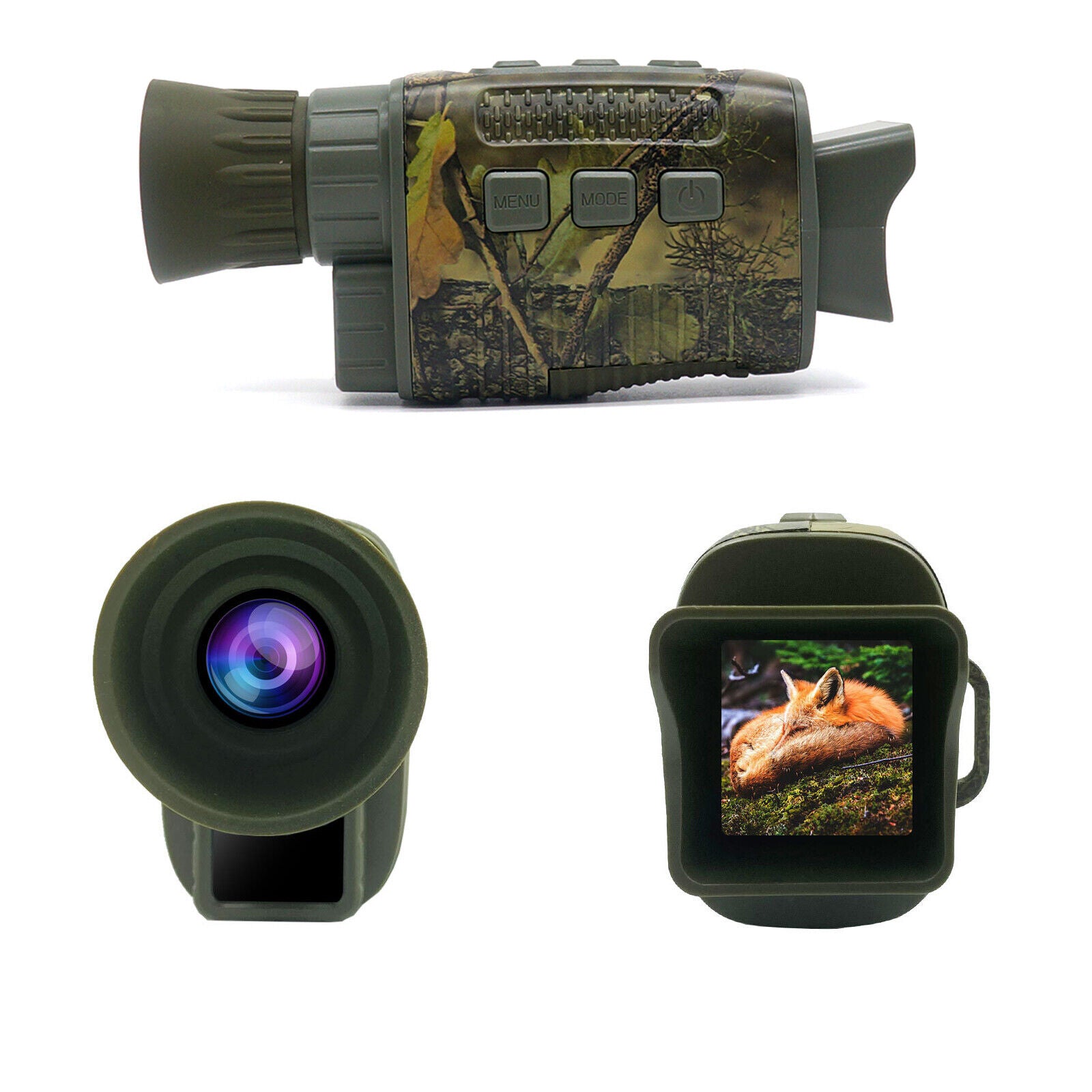 Observe the beauty of nature with precision through this monocular telescope, featuring a camouflage design perfect for wildlife enthusiasts.