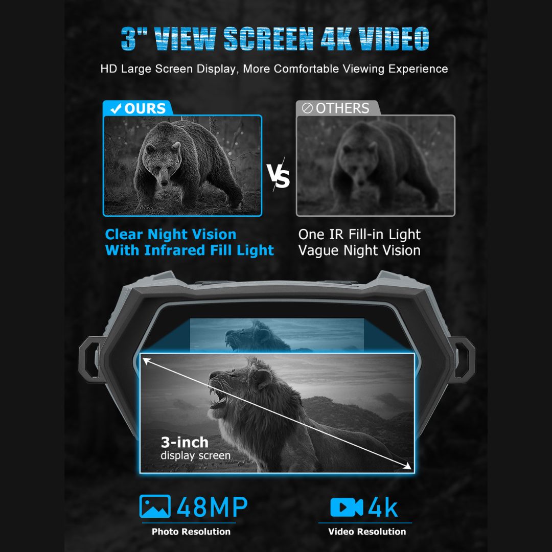 True 4K Mini Night Vision Infrared Binoculars - NV600-X