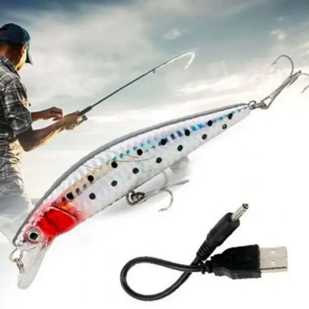 electric vibrating fishing lures Robotic Swimming 5.12" USB Rechargeable LED Light Wobbler Multi Jointed Swimbaits Hard Lures Fishing Tackle (Common Shad1(Upgrade 2023)) : Sports & Outdoors NoEnName_NullPosition Electronic "Vibrating" LED Flashing Fishing