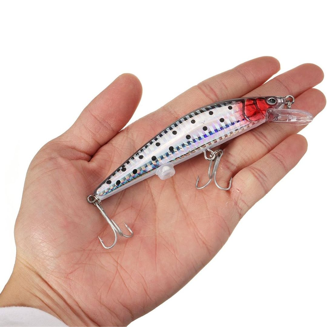 Rechargeable Twitching Fishing Lure with LED Light & Vibration