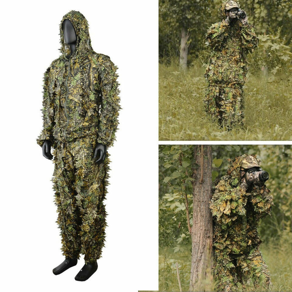 3D Leaf Ghillie Suit for Camouflage and Concealment