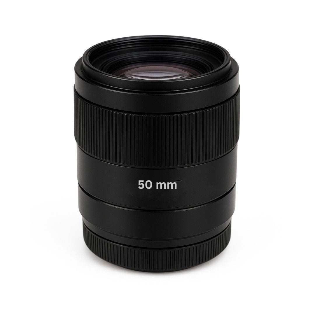 50mm replacement lens for XM 3.0 Night Vision Scope displayed on a white background, showcasing its compact, durable design and clear glass optics.