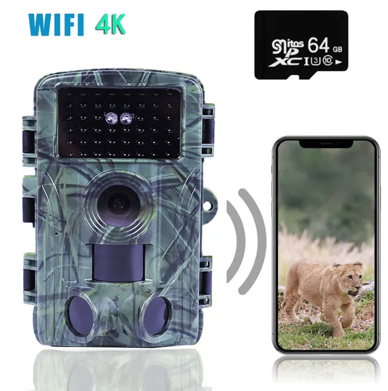 In the stillness of the night, the advanced 4k trail camera, with its night vision wifi security camera capabilities, stands vigilant, capturing the unseen moments of the wilderness in unparalleled clarity and detail.