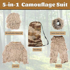 Best 5Pcs  Ghillie Suit For Archery Hunting