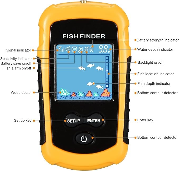 Détecteur de pêche portable sans fil | Sondeur de poisson Plus 