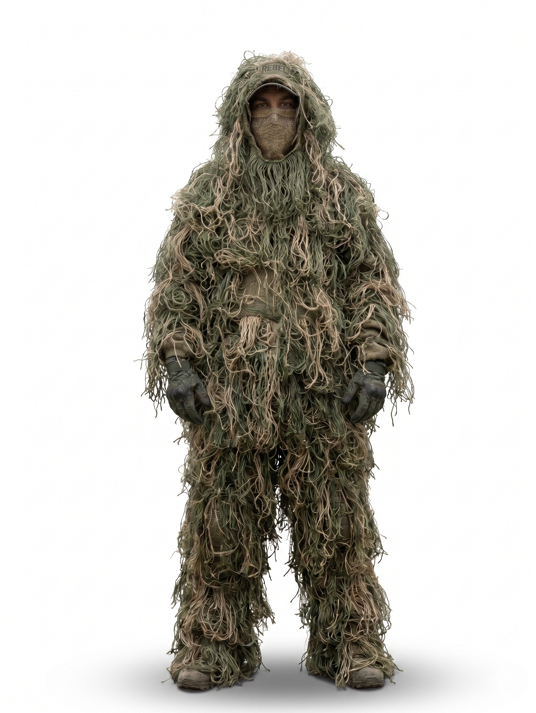 5-teiliger Ghillie-Anzug für Bogenschießen und Jagd mit Wickeltasche, Paintball-Camouflage für Erwachsene 