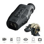 Enhance your nocturnal activities with this state-of-the-art night vision monocular with head mount, designed for hands-free operation. The compact and ergonomic device features 5x digital zoom, wide vision, and IR lamps for superior visibility in low-light conditions, making it perfect for night-time exploration or surveillance.