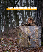 Store de chasse à 3 panneaux à installation rapide - Store de sol escamotable portable