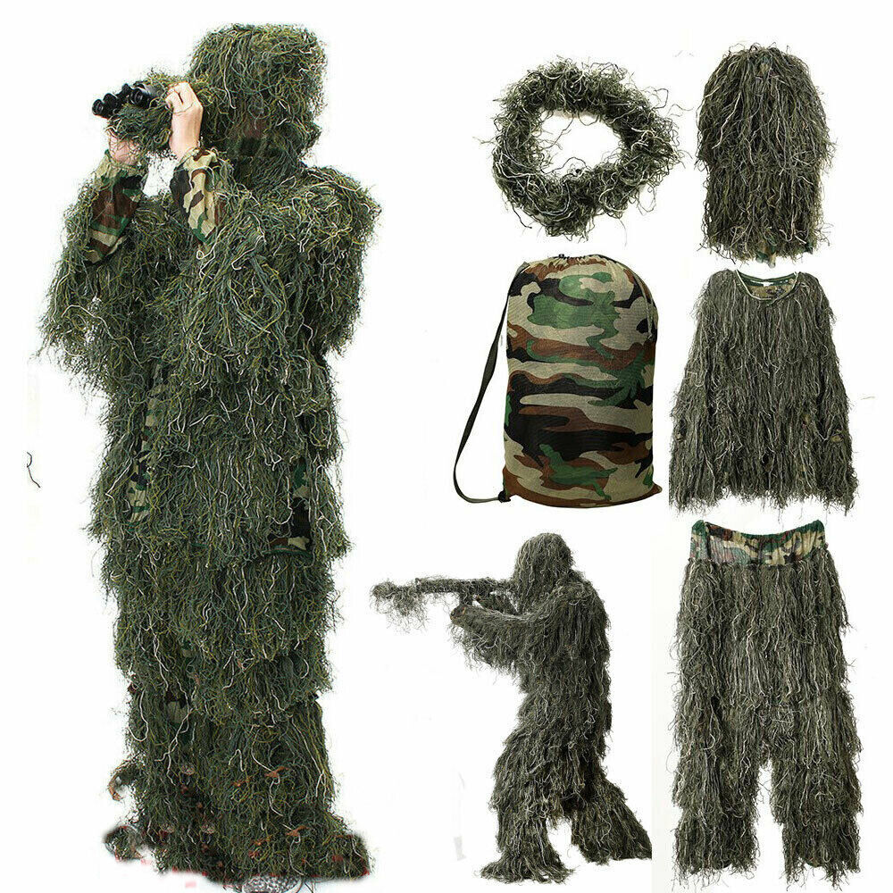 5Pcs Ghillie Suit For Archery Hunting