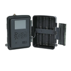 Discover the best hunting trail camera, showcasing its robust design and interior battery slots, ready to capture the finest details of wildlife in any outdoor setting.