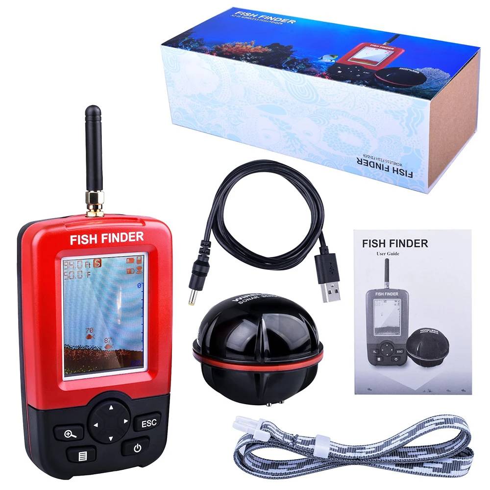 Détecteur de poissons portable sans fil pour lacs et mers | Sondeur de poisson Pro 