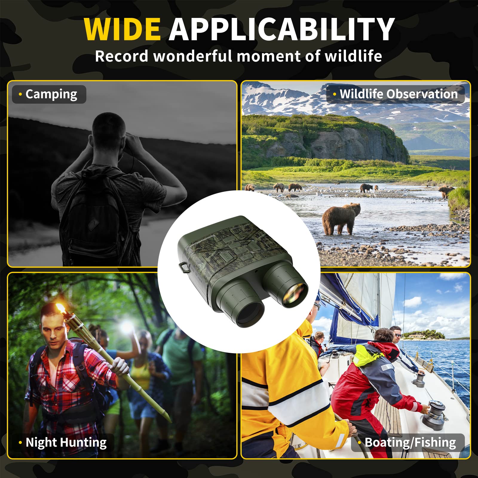 Jumelles de vision nocturne True 4K avec batterie rechargeable 4000 mAh | NV 400-X