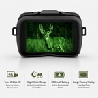 NEXTBAIT NV 500-X true 4K night vision binoculars with ultra HD recording, 5000mAh built-in rechargeable battery, advanced long-range infrared visibility, and large real-time display for hunting, wildlife tracking, and nighttime outdoor adventures.