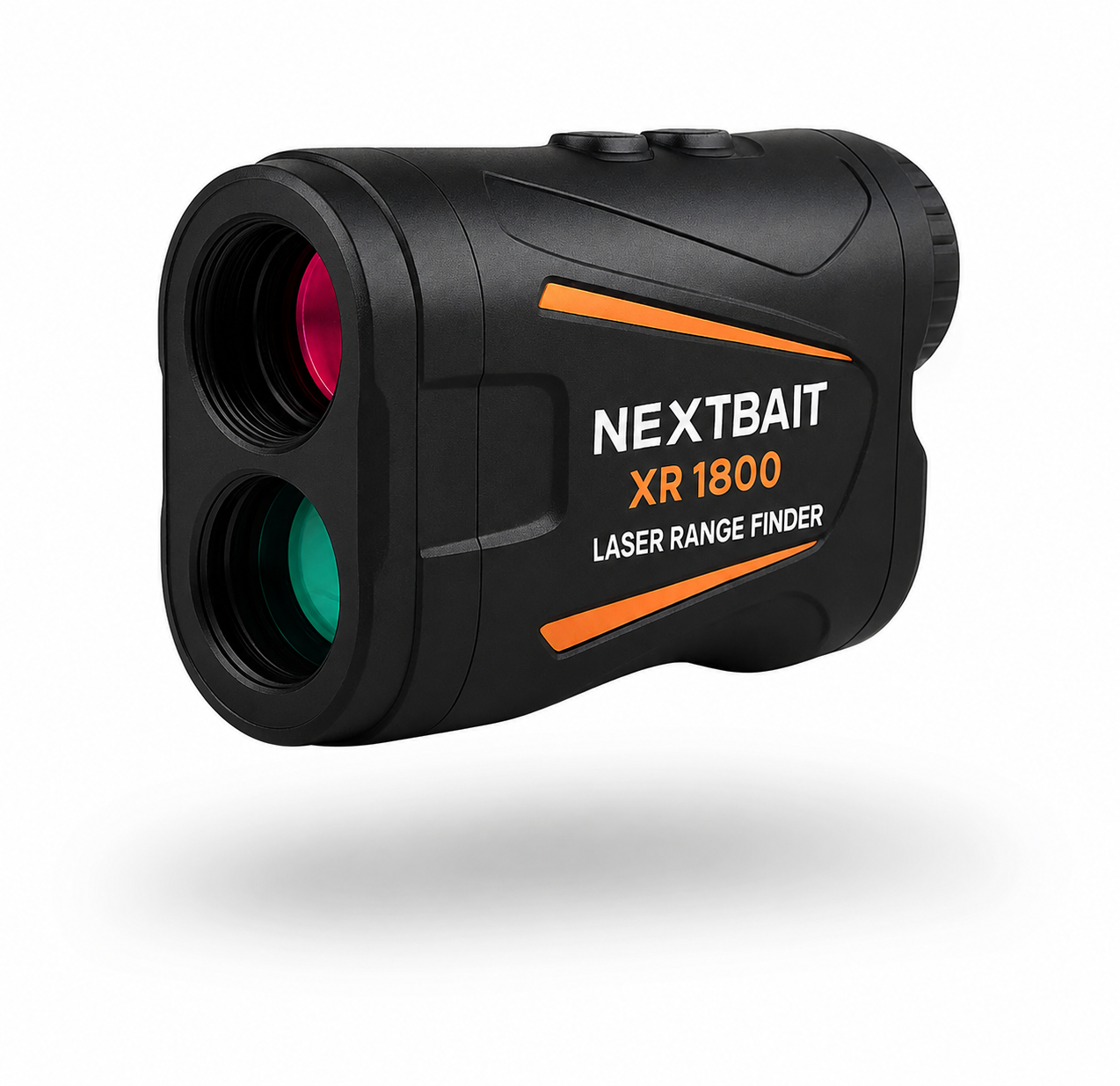NEXTBAIT XR 1800 laser range finder on white background showcasing premium design and long range hunting performance