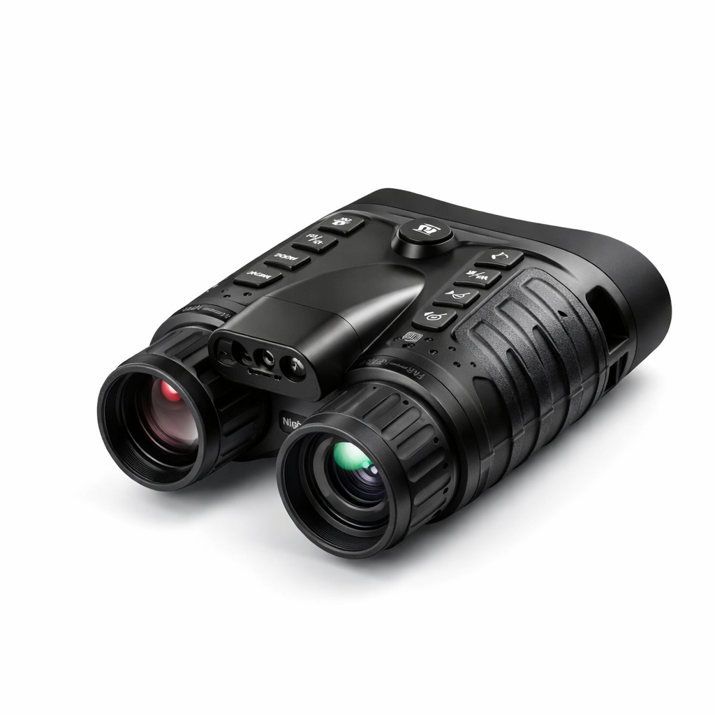 NV-550R Sentinel 4K night vision binoculars with built in laser rangefinder for hunting wildlife observation and nighttime outdoor exploration